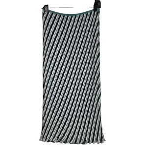 Diane Von Furstenburg diagonal striped pleated Midi Skirt